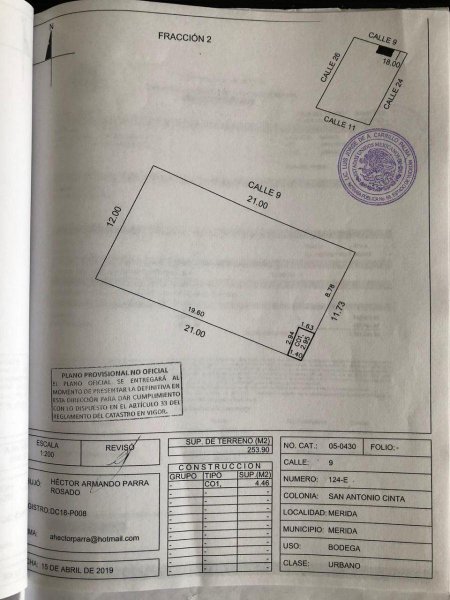 Foto Terreno en Venta en San Antonio Cinta, Mérida, Yucatan - $ 1.750.000 - TEV291315 - BienesOnLine