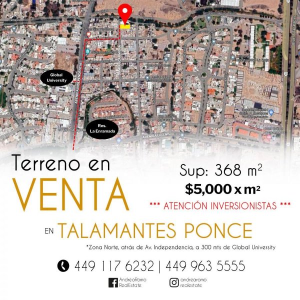 TERRENO HABITACIONAL EN VENTA EN TALAMANTES PONCE EN EL NORTE