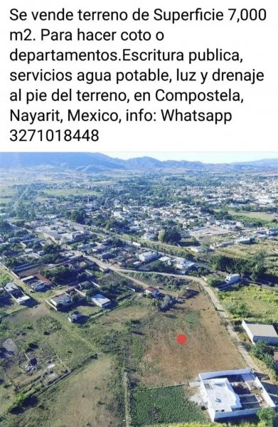 Terreno en Venta en Colonia del bosque Compostela, Nayarit, Nayarit