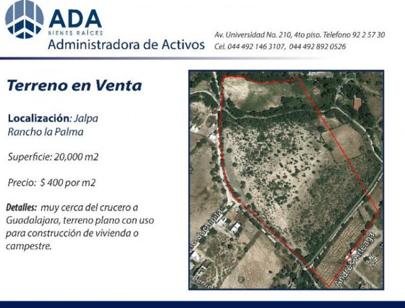 Foto Terreno en Venta en Jalpa, Zacatecas - $ 400 - TEV80285 - BienesOnLine