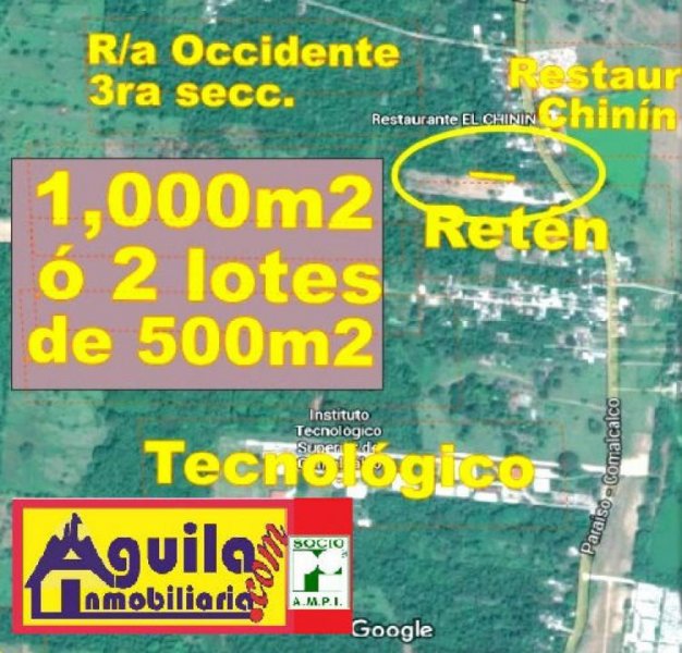 Foto Terreno en Venta en Occidente 3ra sección, Comalcalco, Tabasco - $ 90.000 - TEV150569 - BienesOnLine