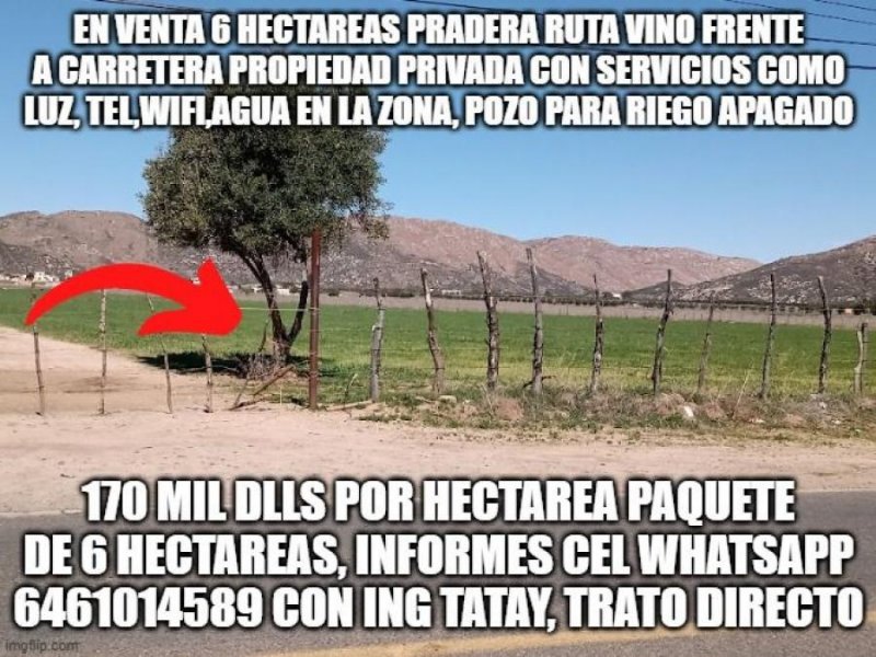 Terreno en Venta en ejido el porvenir, valle de guadalupe El Porvenir (Guadalupe), Baja California