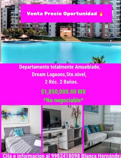 Foto Departamento en Venta en Dream Lagoons, Cancún, Quintana Roo - $ 1.850.000 - DEV273049 - BienesOnLine