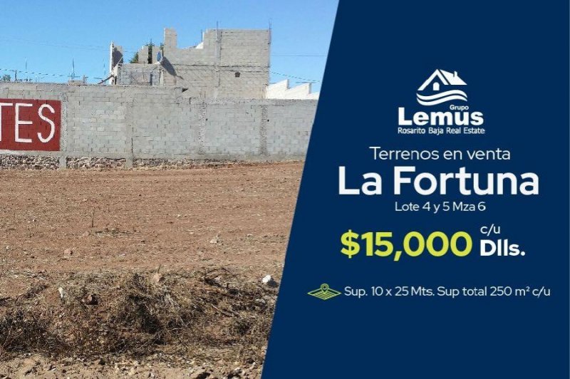 Foto Terreno en Venta en La Fortuna, La Fortuna, Baja California - U$D 15.000 - TEV289299 - BienesOnLine