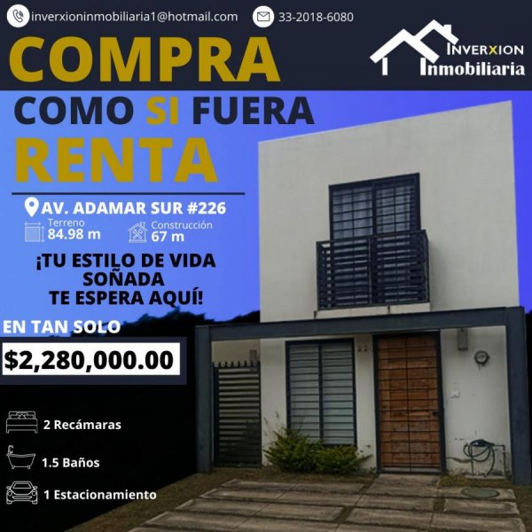 Foto Casa en Venta en ADAMAR SUR, Tlajomulco de Zúñiga, Jalisco - $ 2.280.000 - CAV350820 - BienesOnLine