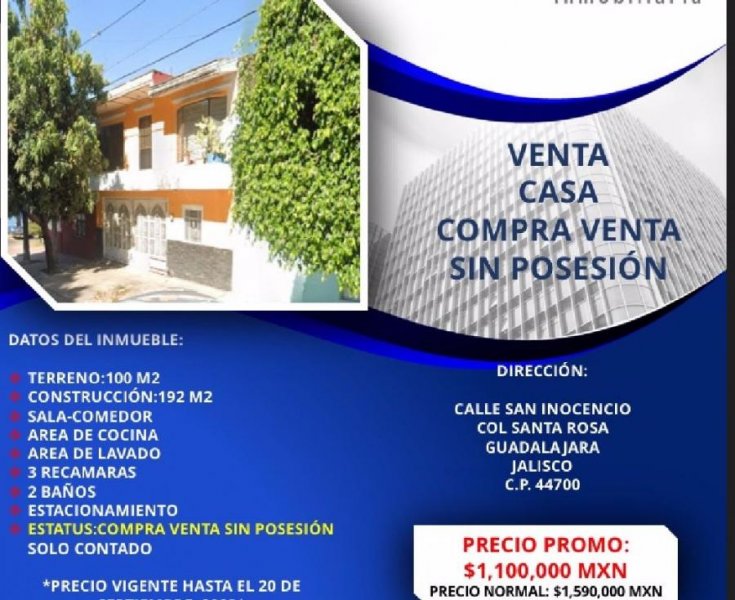 Casa en Venta en SANTA ROSA Guadalajara, Jalisco