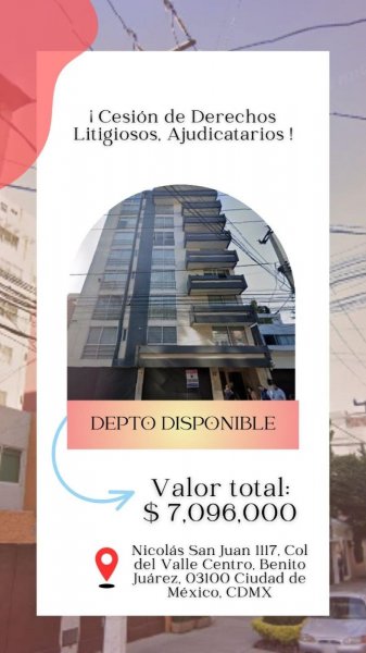 Foto Departamento en Venta en DEL VALLE, Benito Juárez, Distrito Federal - $ 7.096.000 - DEV353363 - BienesOnLine