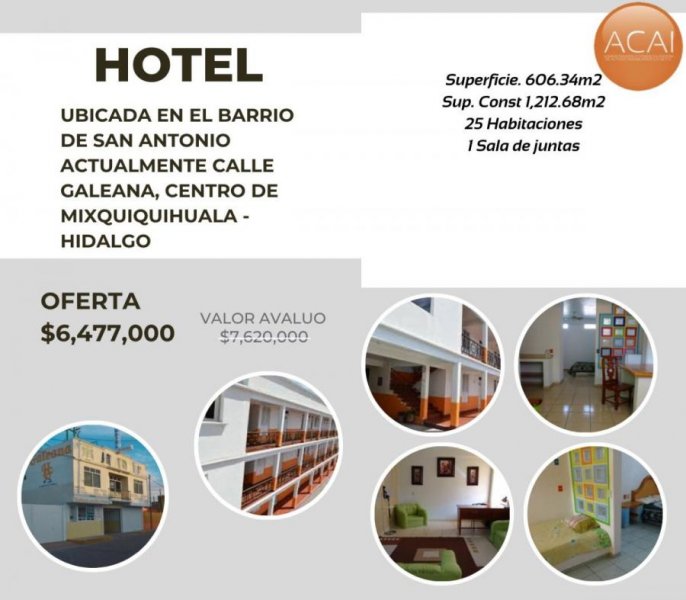 Hotel en Venta en CENTRO Mixquiahuala de Juárez, Hidalgo