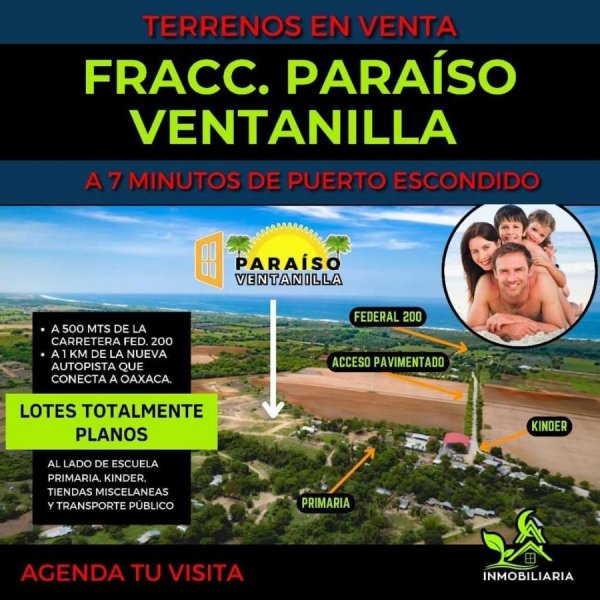 Foto Terreno en Venta en Fraccionamiento Paraíso Ventanilla, Bajos de Chila, Oaxaca - $ 350.000 - TEV359655 - BienesOnLine