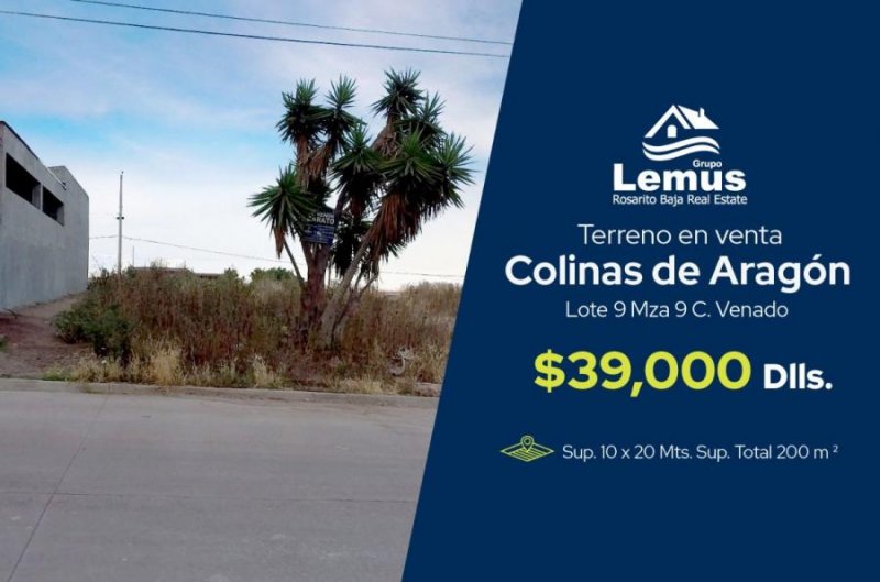 Foto Terreno en Venta en Colinas de Aragón, Rosarito, Baja California - U$D 39.000 - TEV275741 - BienesOnLine