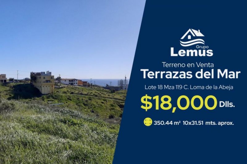 Foto Terreno en Venta en Terrazas del Mar, Rosarito, Baja California - U$D 18.000 - TEV275746 - BienesOnLine