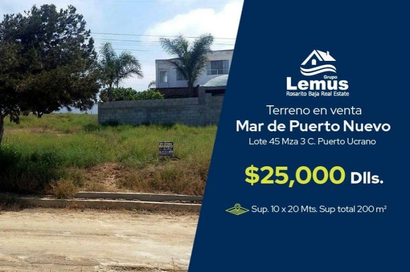 Foto Terreno en Venta en Mar de Puerto Nuevo, Mar de Puerto Nuevo, Baja California - U$D 25.000 - TEV289597 - BienesOnLine